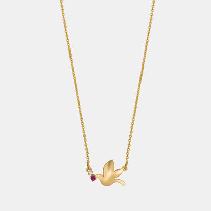 New Heights with this Enchanting Golden Bird Necklace