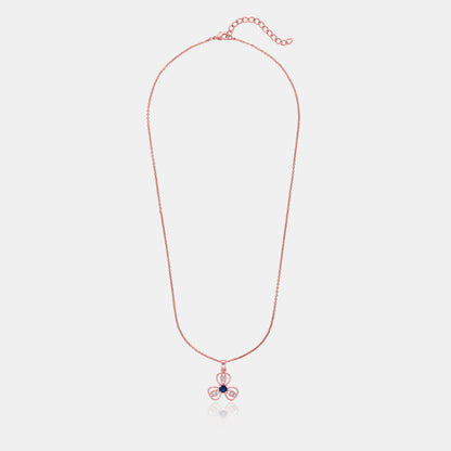 Rose Gold Radiant Blue Harmony Necklace