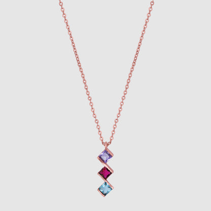 Rose Gold Necklace with a Rose Cut Diamond