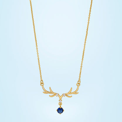 Blue Royal Antler Necklace