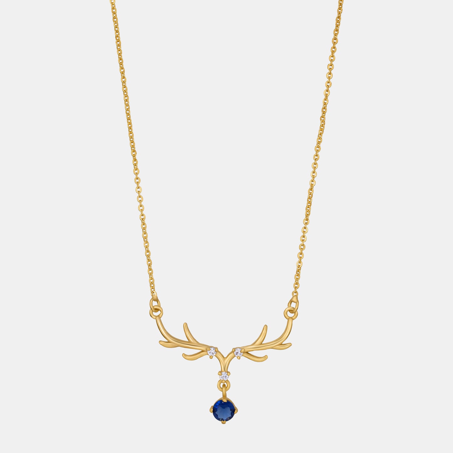 blue royal antler necklace