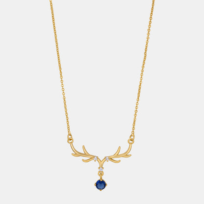 Blue Royal Antler Necklace