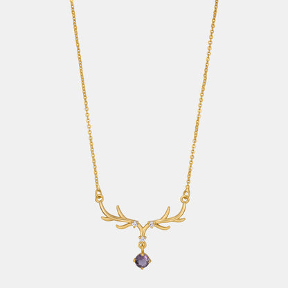 Purple Royal Antler Necklace