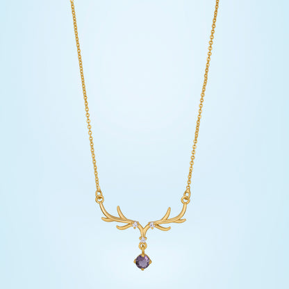 Purple Royal Antler Necklace