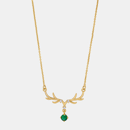 Green Royal Antler Necklace