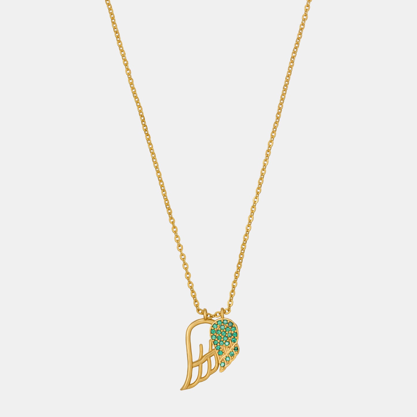 green angel wing of love necklace