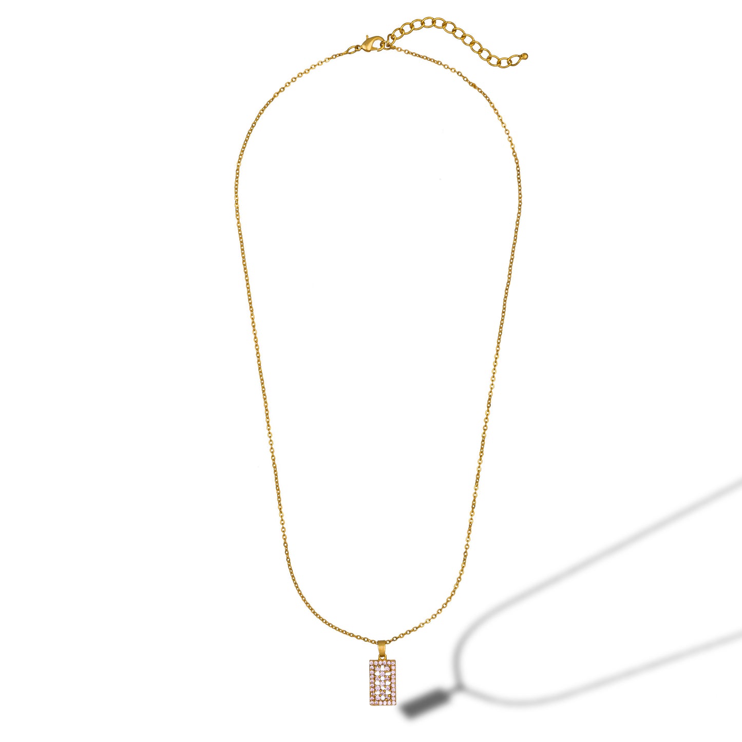 golden necklace with diamonds