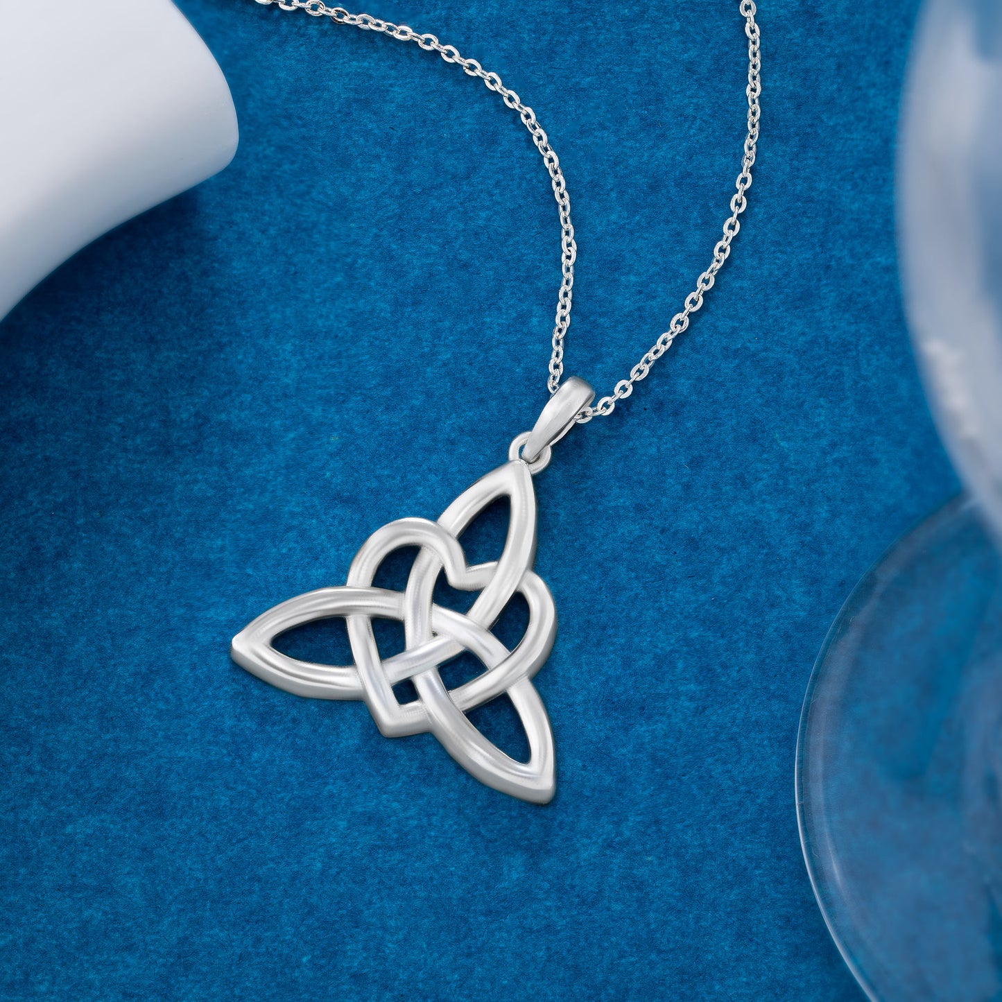 silver celtic knot necklace