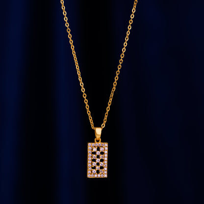 Golden Necklace with Diamonds