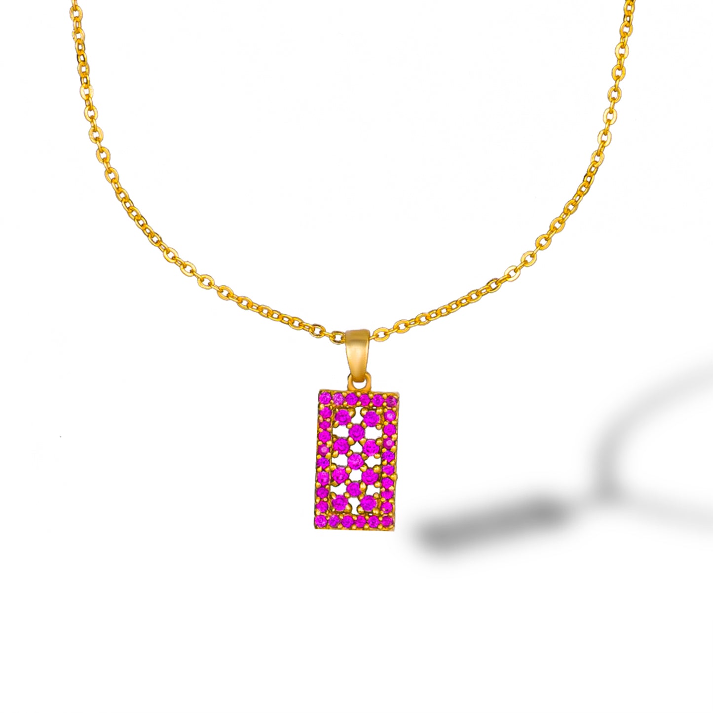 red radiant rectangle charm