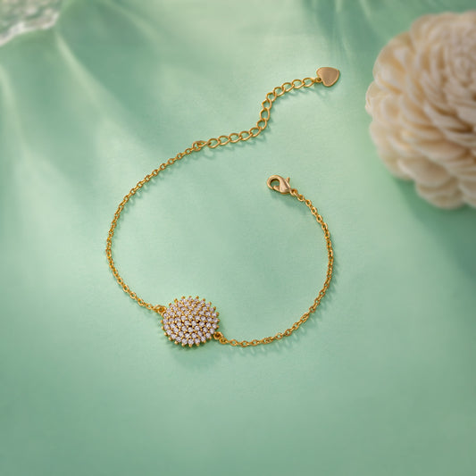 Golden Sunflower diamond Bracelet