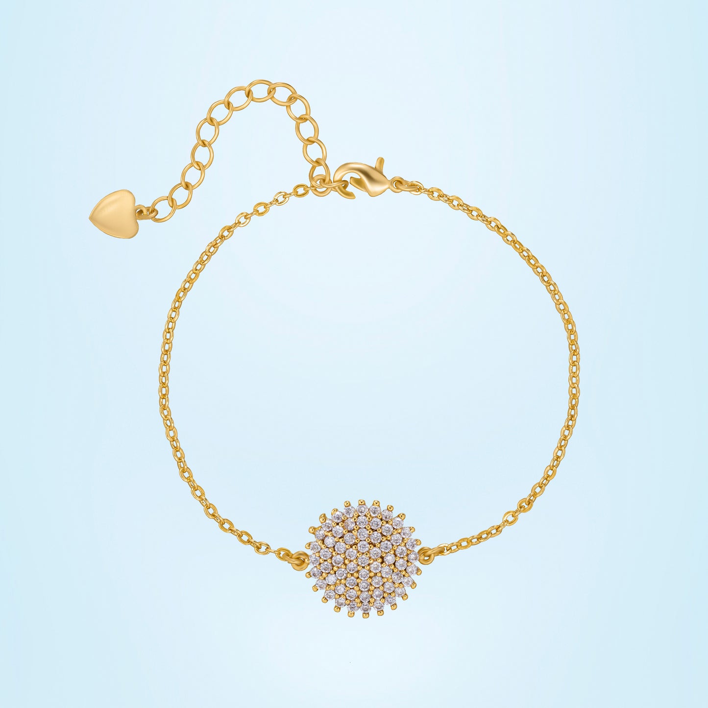 golden sunflower diamond bracelet