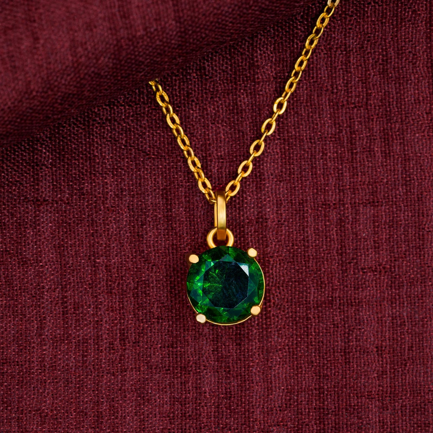 green midnight sapphire pendant