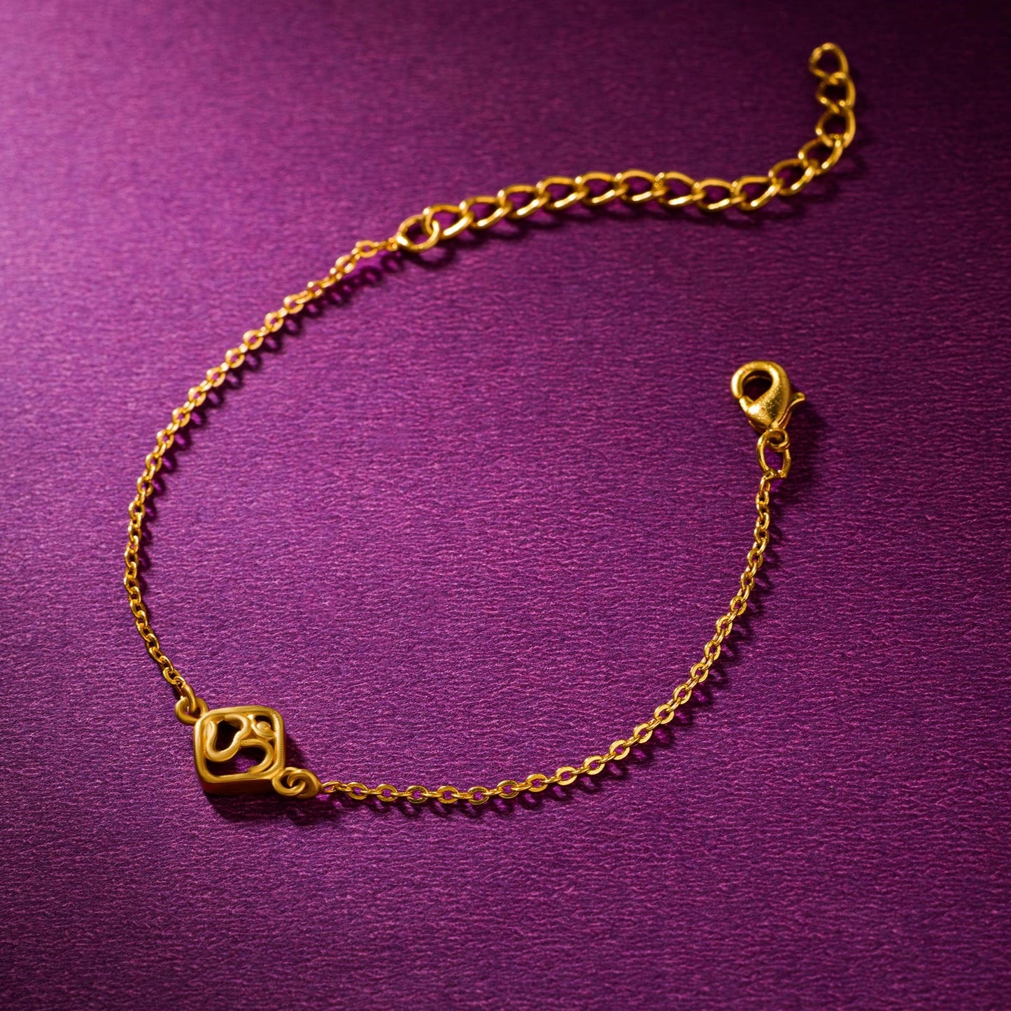 golden bracelet with a om