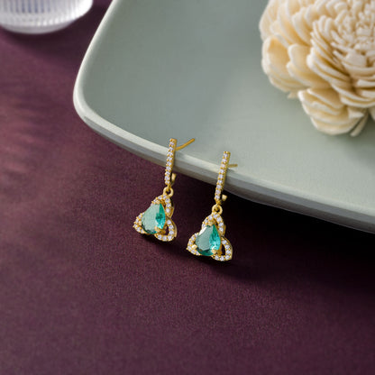 Aqua Green Heritage Glow Earring