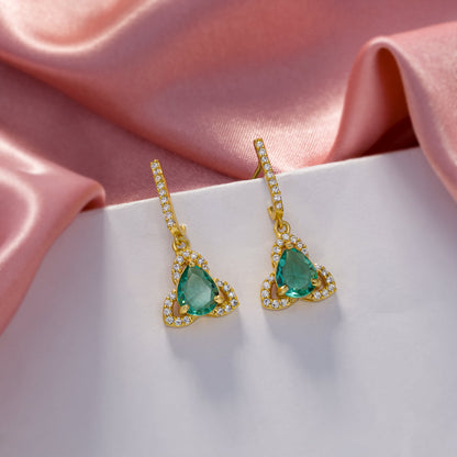 Aqua Green Heritage Glow Earring