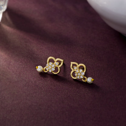 Crystal Gold Earrings