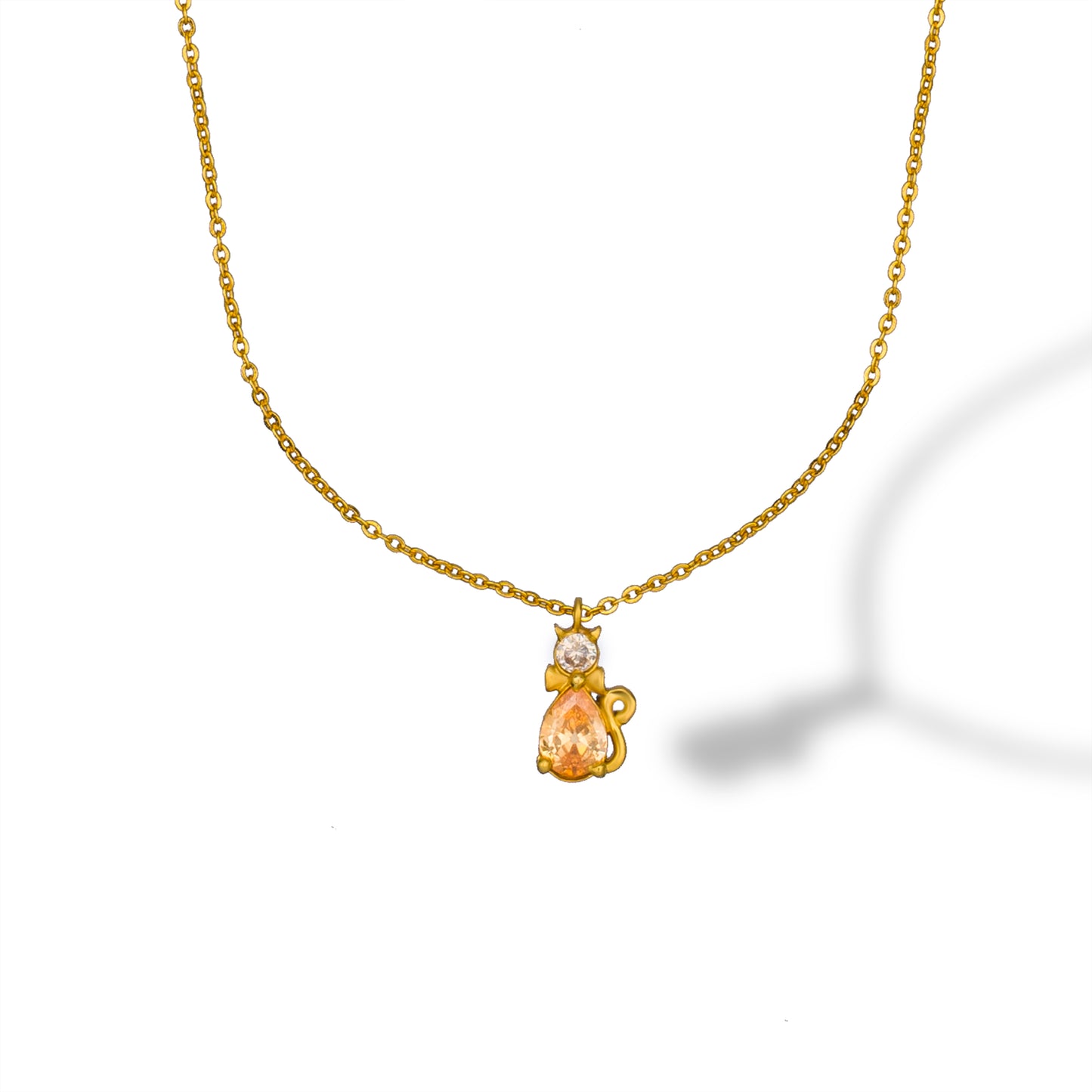 royal yellow cat pendant