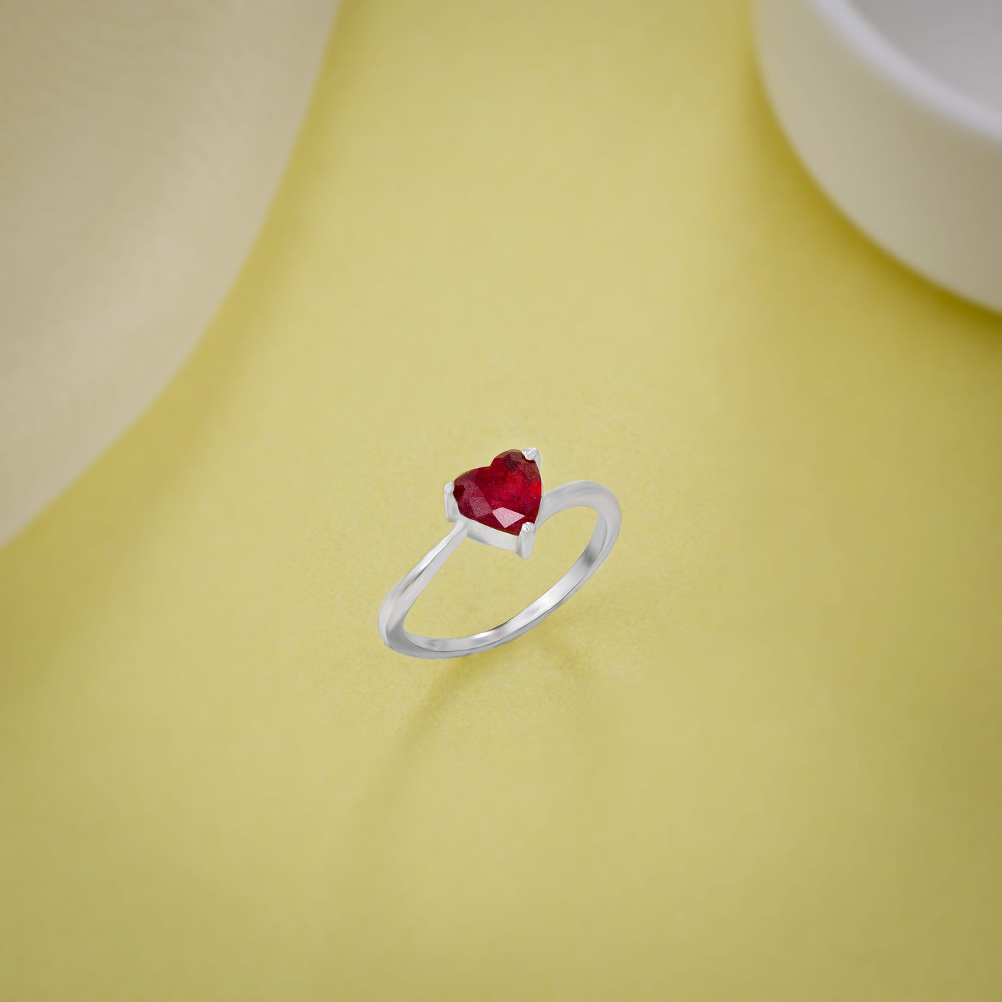 silver heart ring