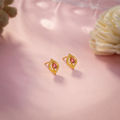 Red Dewdrop Elegance Studs