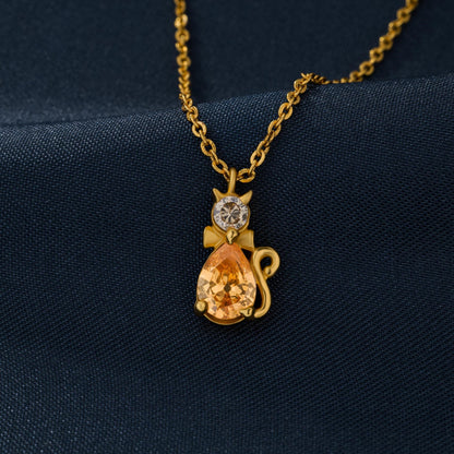 Royal Yellow Cat Pendant