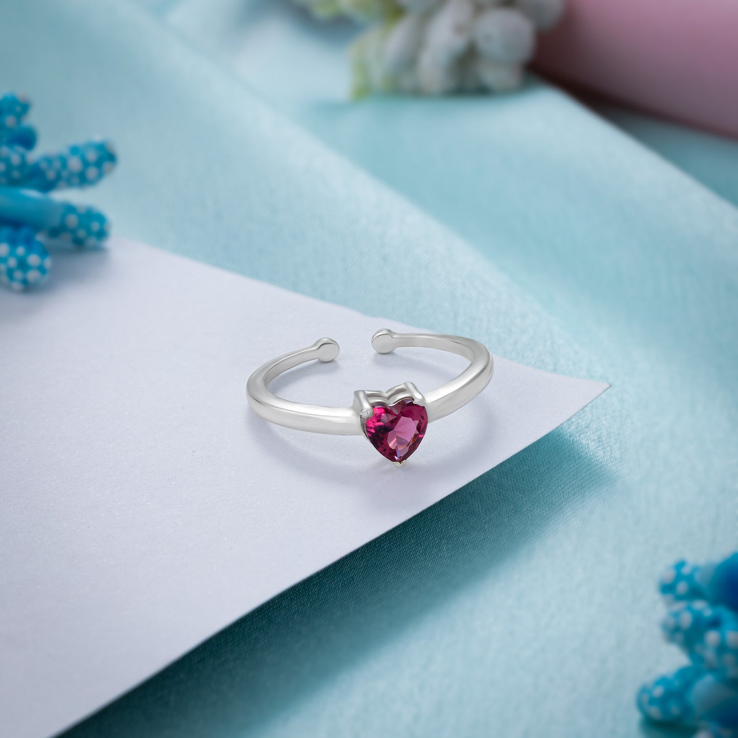 silver heart ring