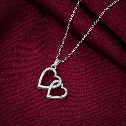 Silver Heart Pendant with a Chain