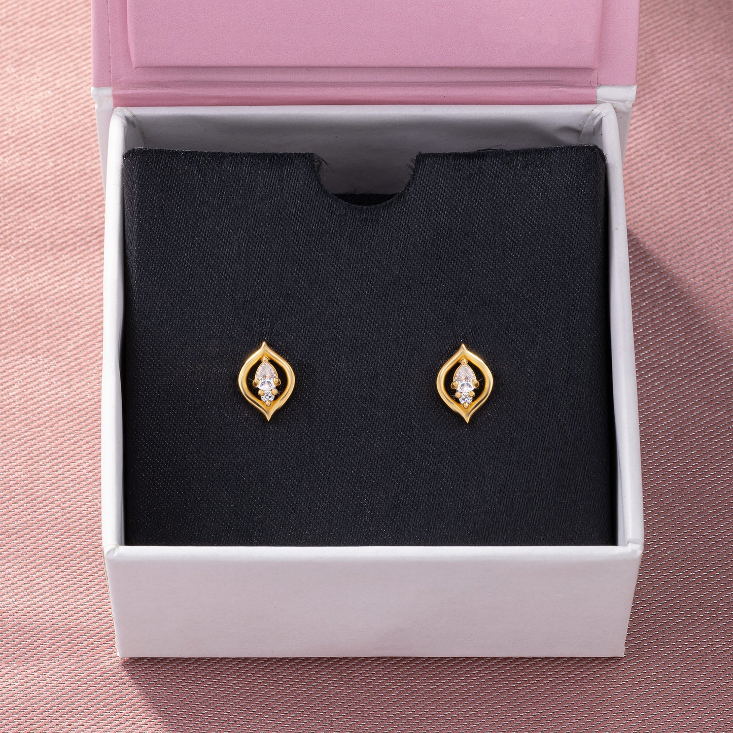 white dewdrop elegance studs