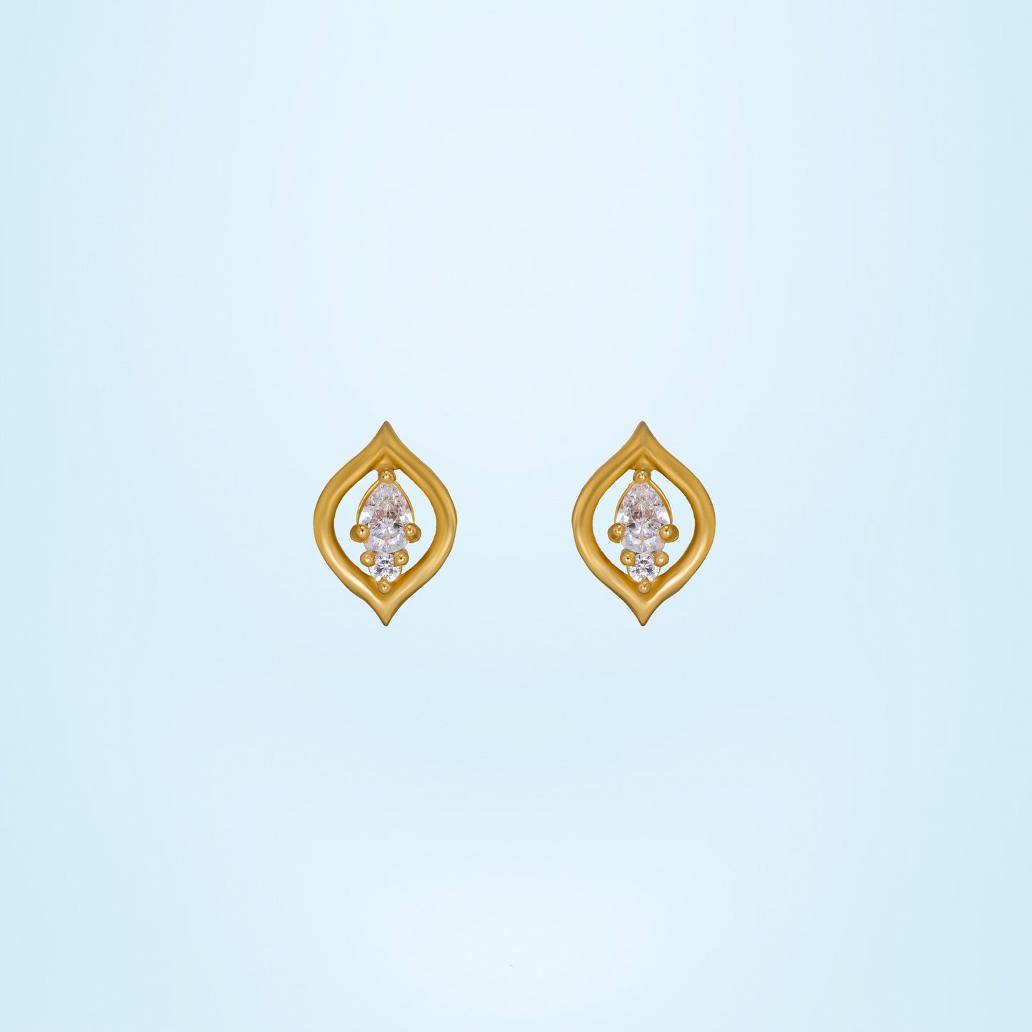 white dewdrop elegance studs