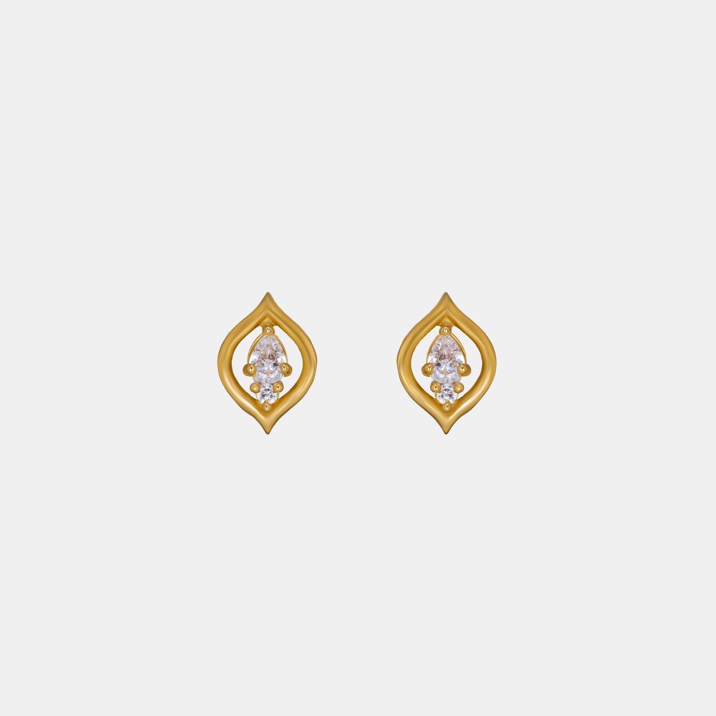 white dewdrop elegance studs