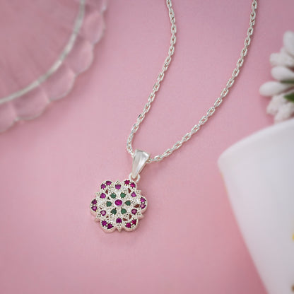 Shine with this Stunning Diamond Flower Pendant