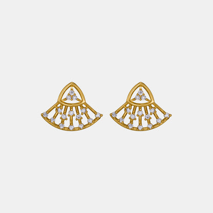 Diamond Fan Earrings