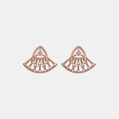 Rose Gold Sunbeam Studs