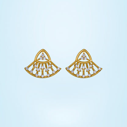 Diamond Fan Earrings