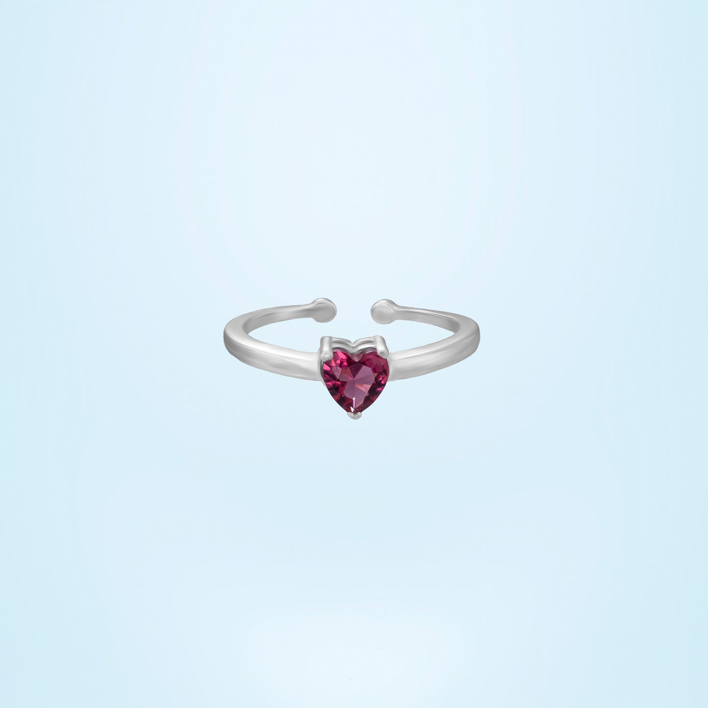 silver heart ring