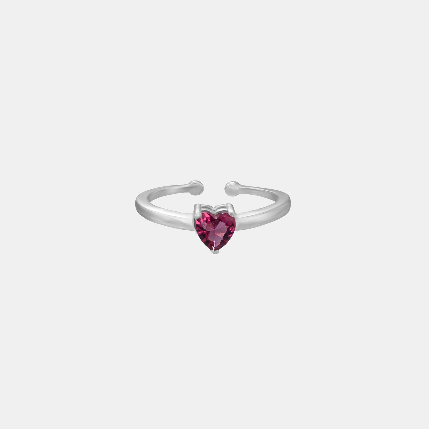 silver heart ring