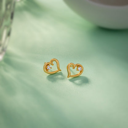 Heart’s Whisper White Studs