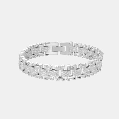 Sleek Men's Silver Bracelet