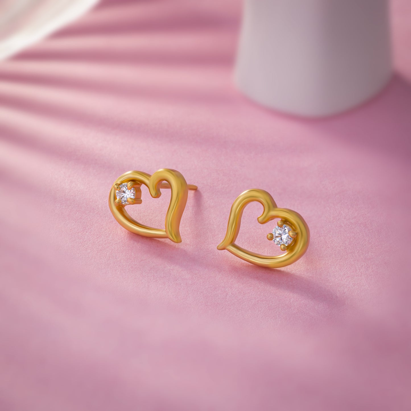 heart’s whisper white studs