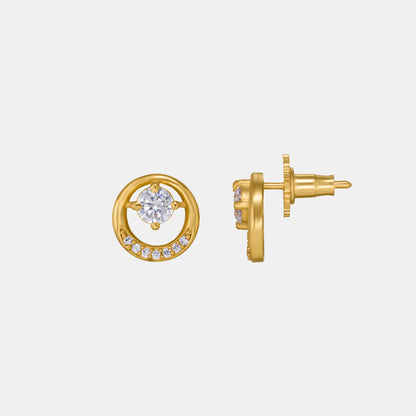 White Orbit Gold Stud