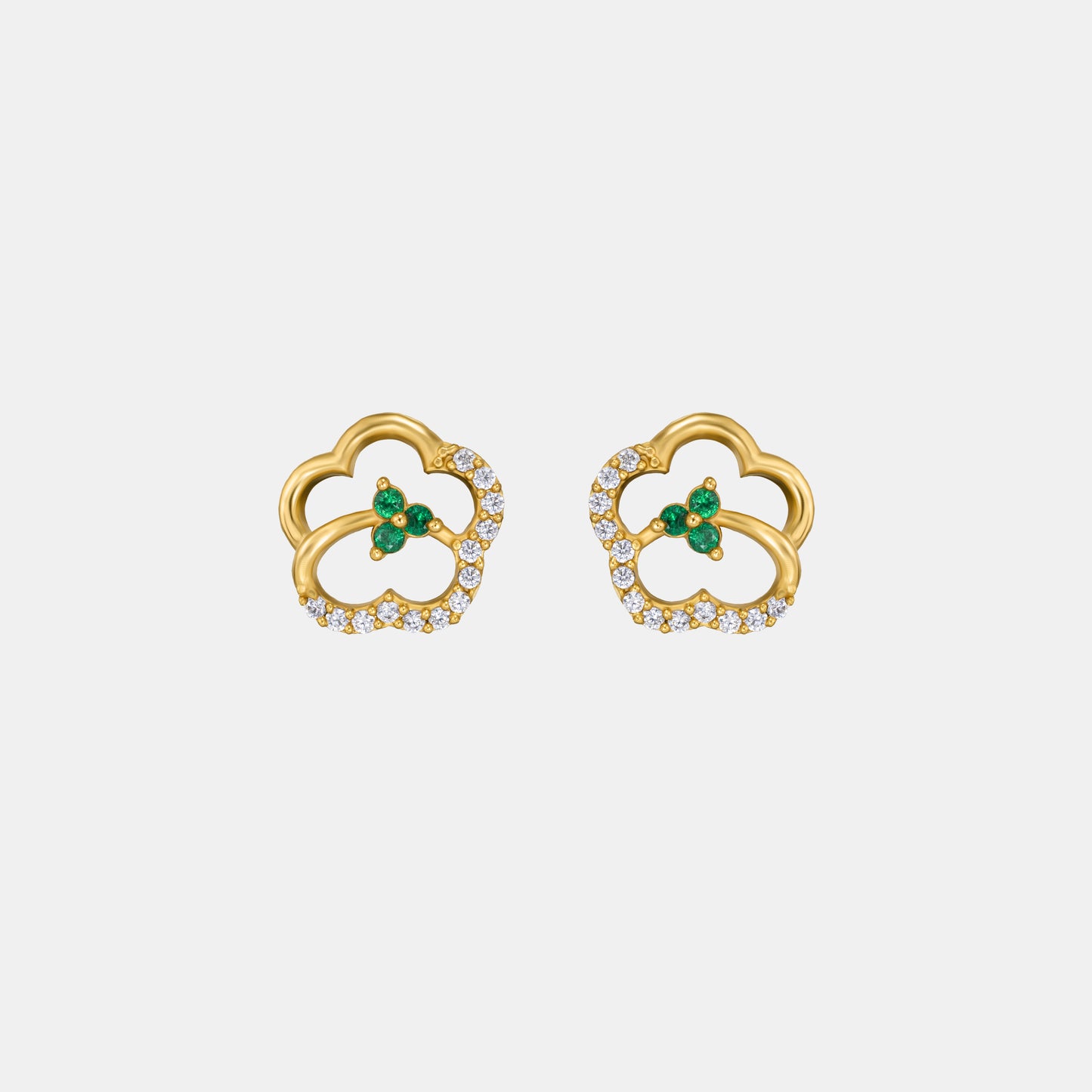 green clover sparkle studs