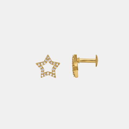 White Star Stud Earrings