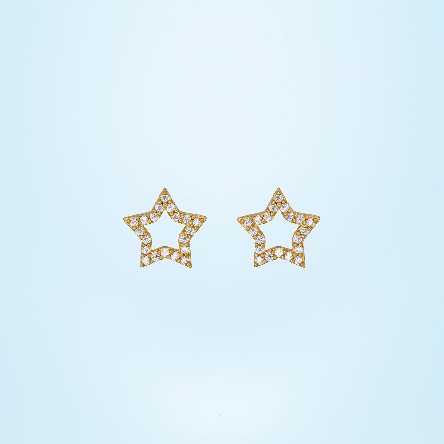 white star stud earrings