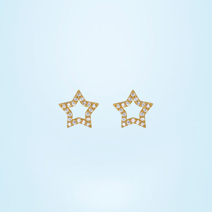 White Star Stud Earrings