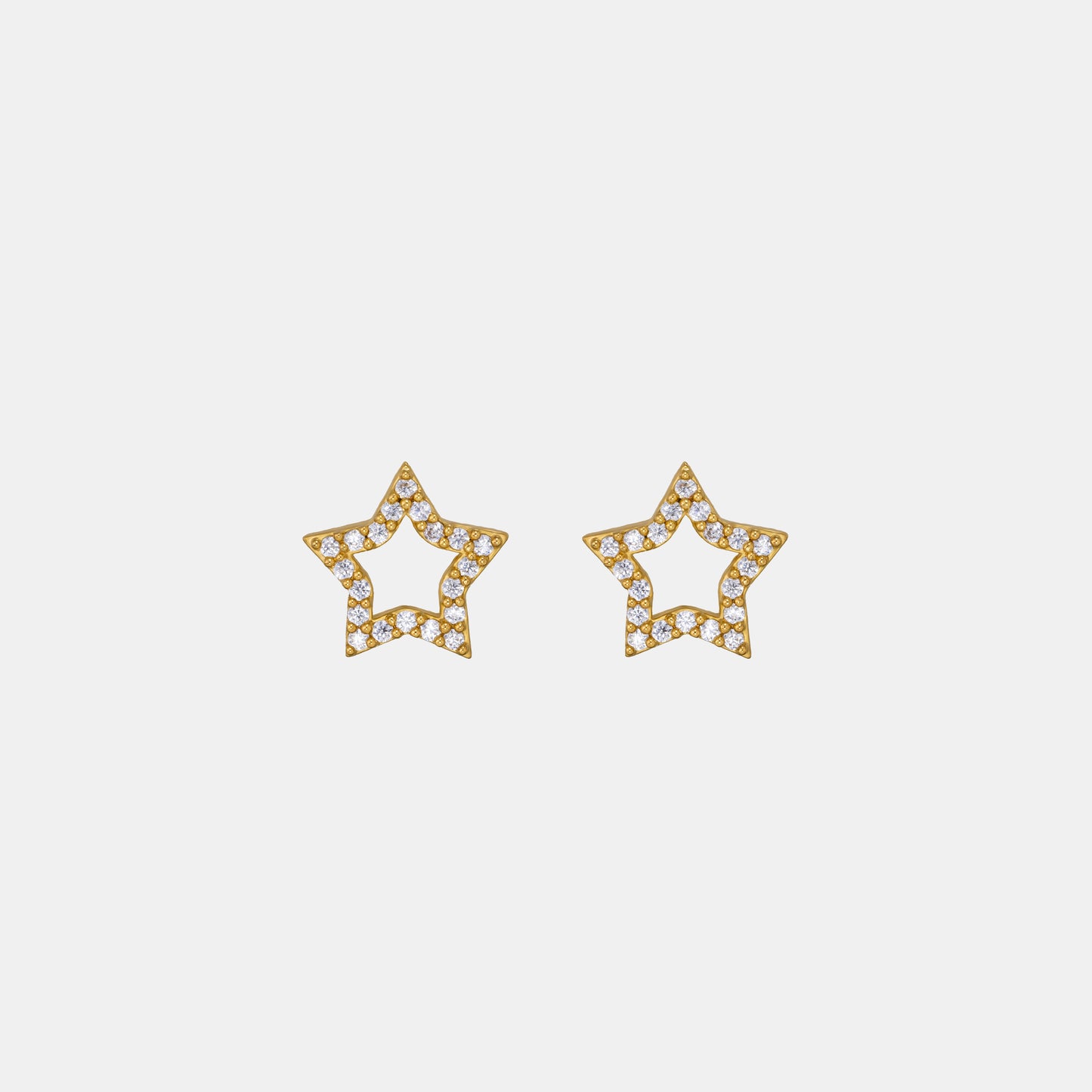 white star stud earrings