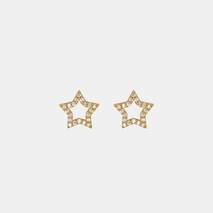 White Star Stud Earrings