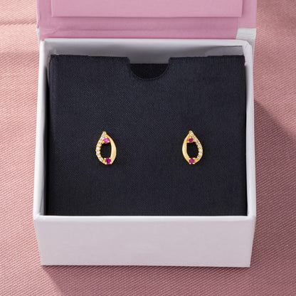 Shiny Golden Stud Earrings