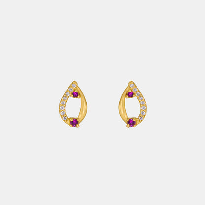 Shiny Golden Stud Earrings