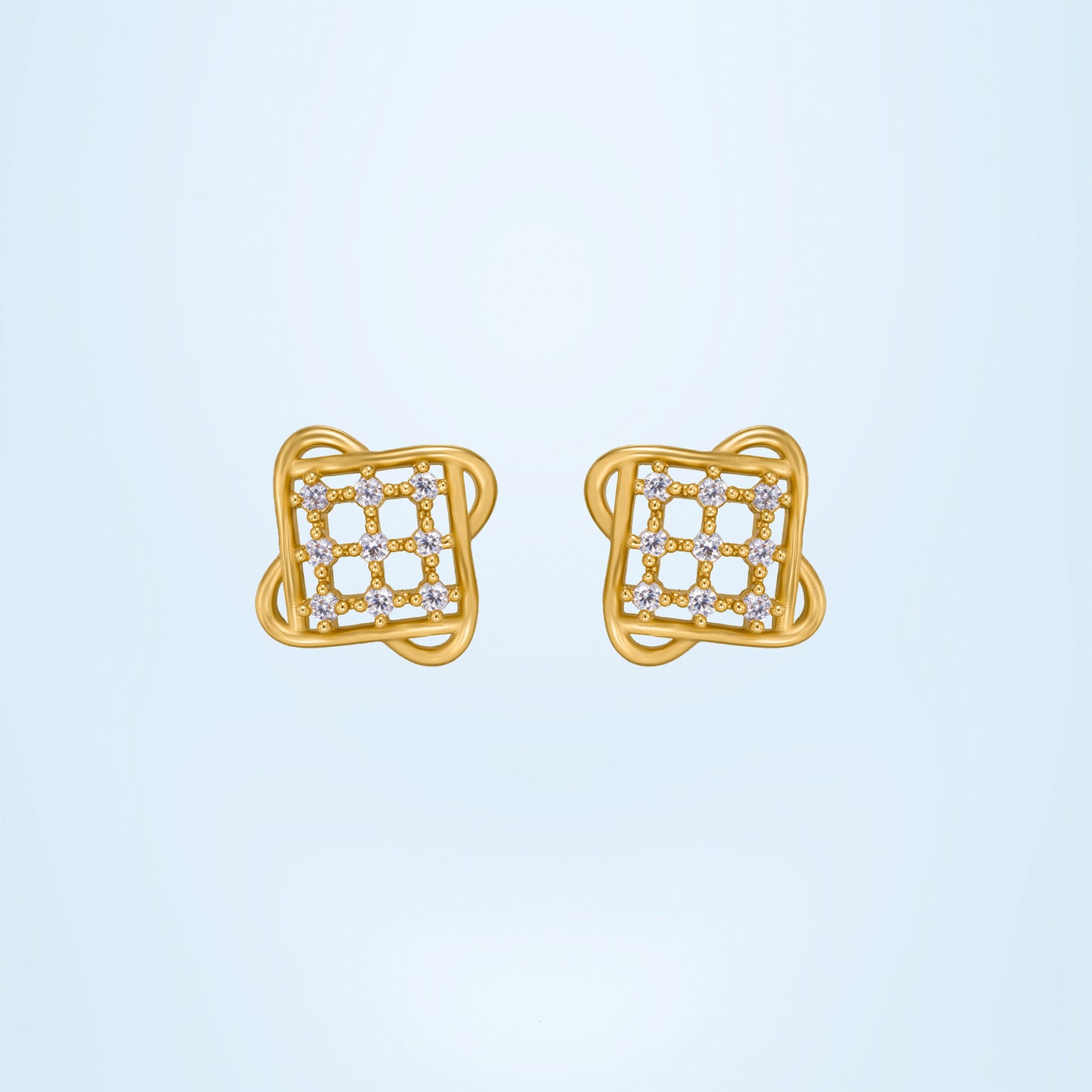 shiny diamond stud earrings