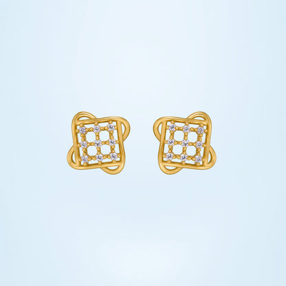 Shiny Diamond Stud Earrings